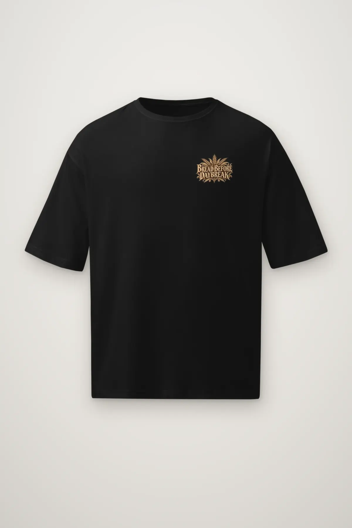 "Bread Before Daybreak" Men's Oversized Heavyweight Crewneck T-Shirt