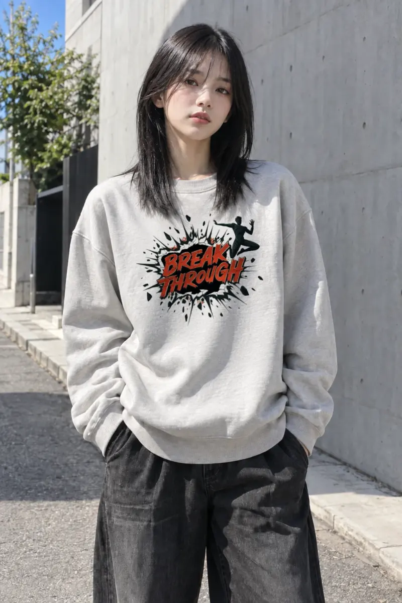 "Break Through" Heavy Blend Unisex Crewneck Sweatshirt | Gildan 18000