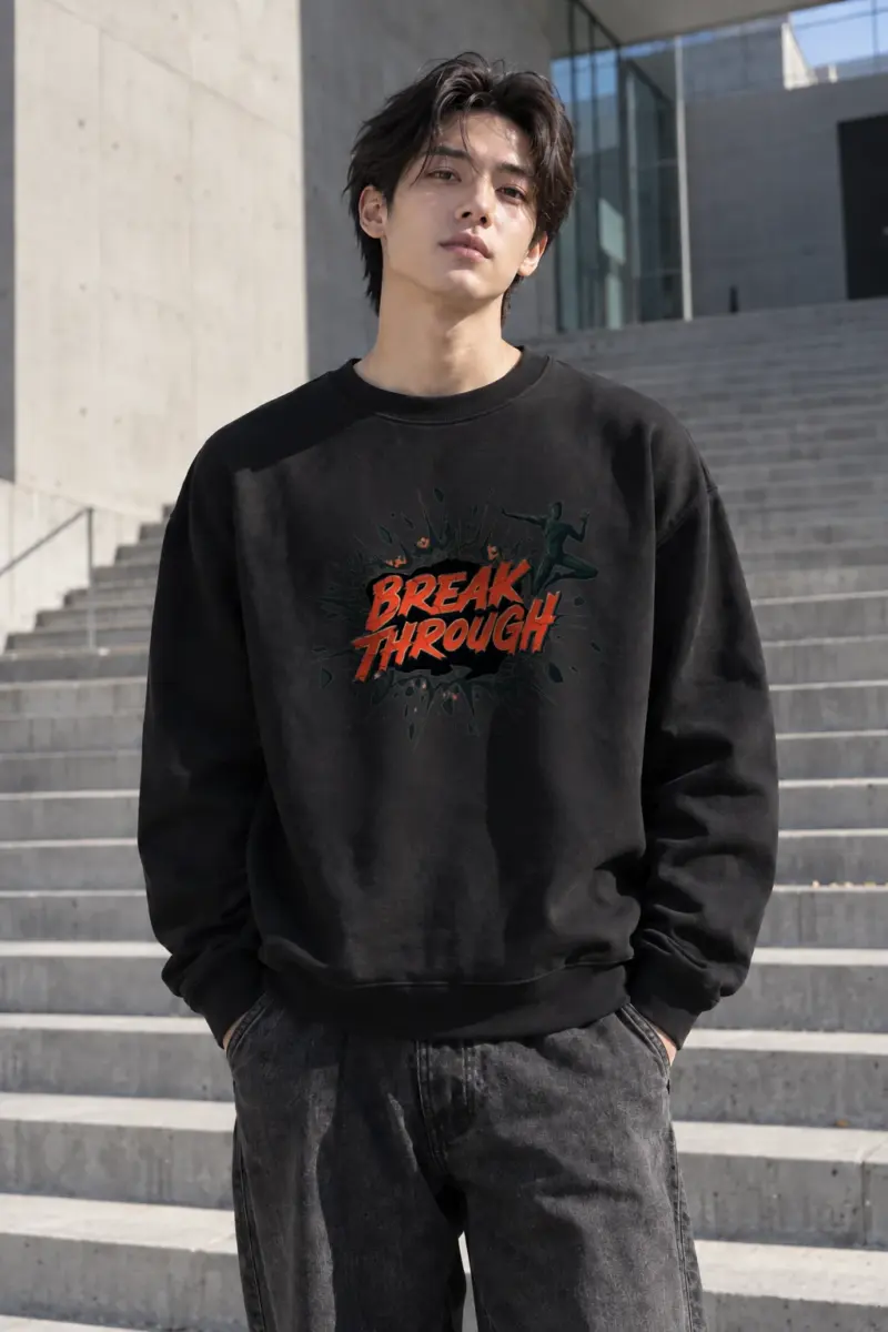 "Break Through" Heavy Blend Unisex Crewneck Sweatshirt | Gildan 18000