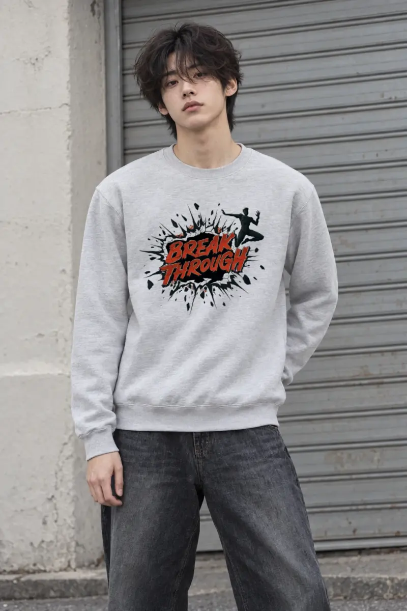 "Break Through" Heavy Blend Unisex Crewneck Sweatshirt | Gildan 18000