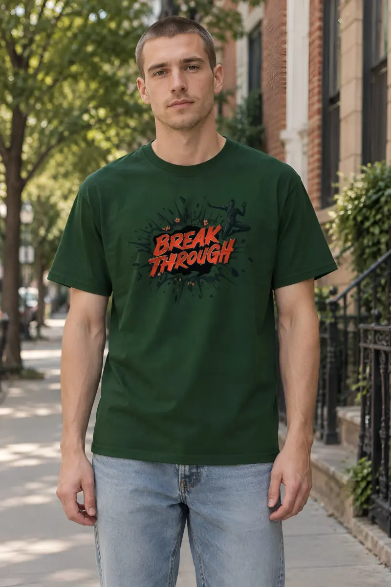 "Break Through" Heavyweight Unisex Crewneck T-shirt