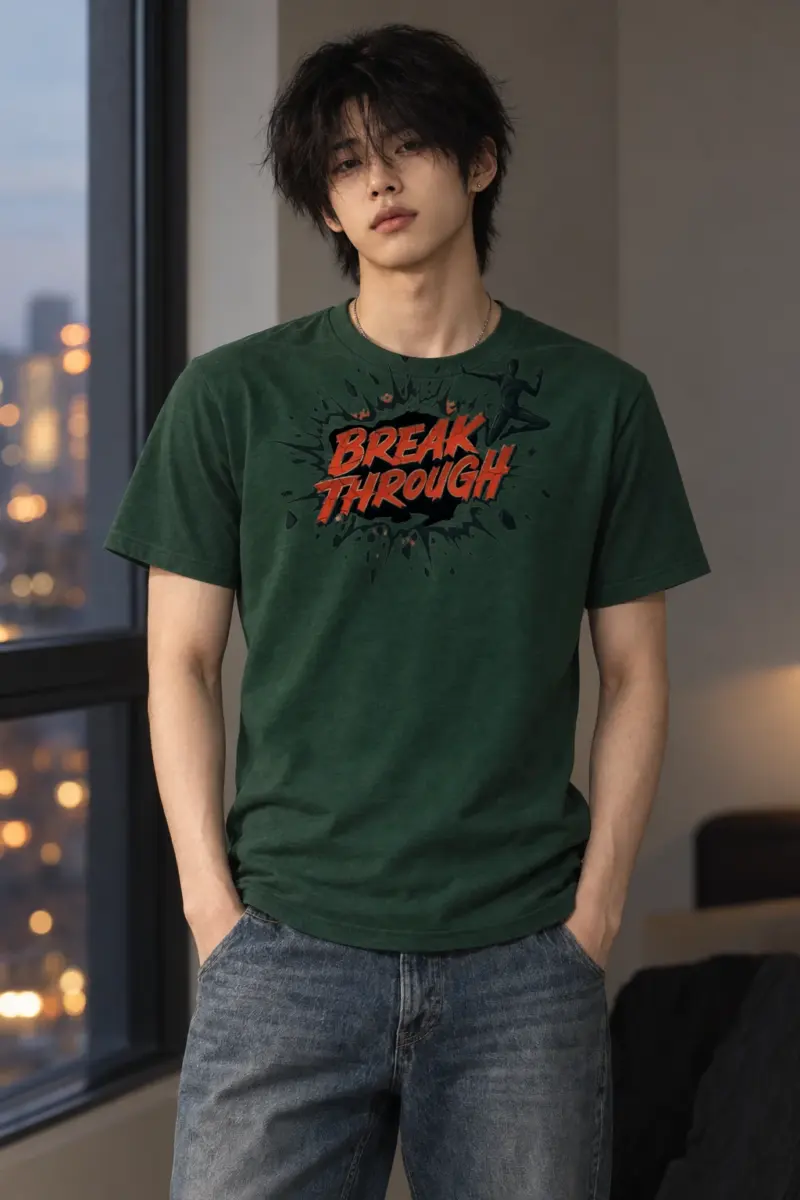 "Break Through" Heavyweight Unisex Crewneck T-shirt