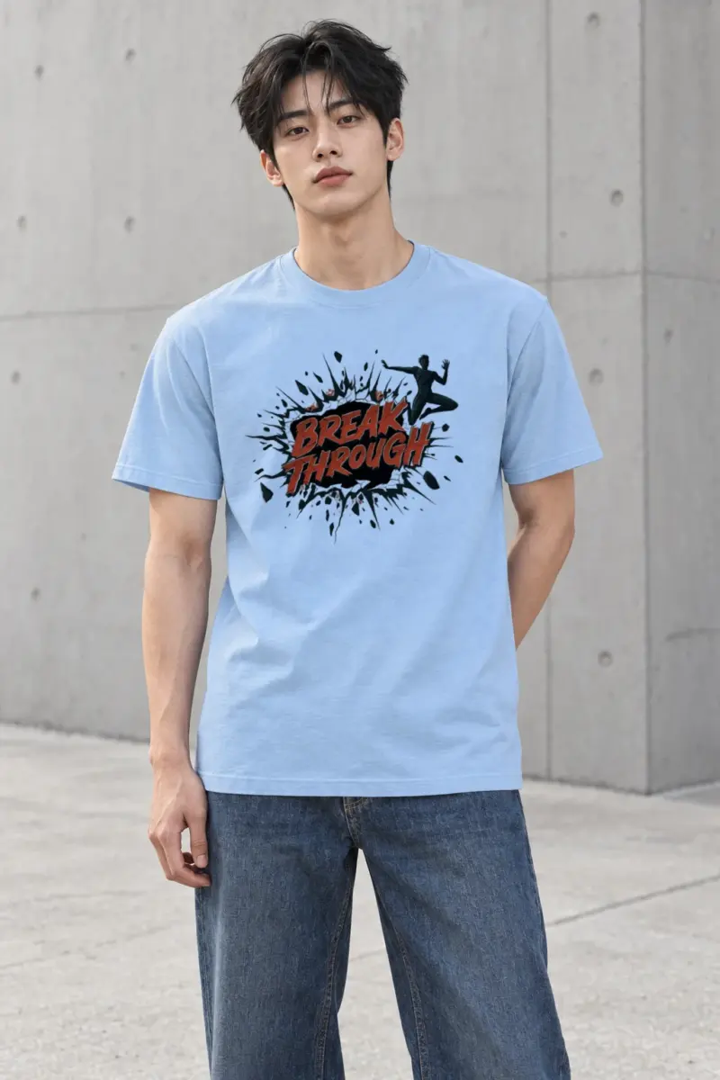 "Break Through" Heavyweight Unisex Crewneck T-shirt | Gildan 5000