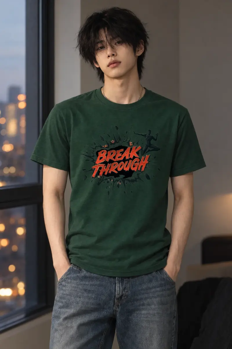 "Break Through" Heavyweight Unisex Crewneck T-shirt