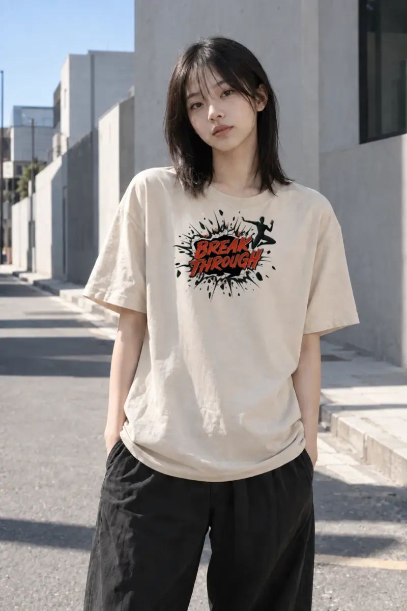 "Break Through" Heavyweight Unisex Crewneck T-shirt | Gildan 5000