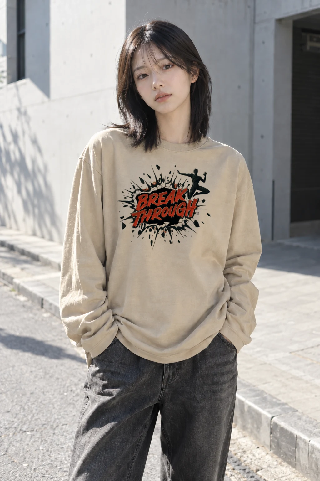"Break Through" Unisex Longsleeve T-shirt | Gildan 2400