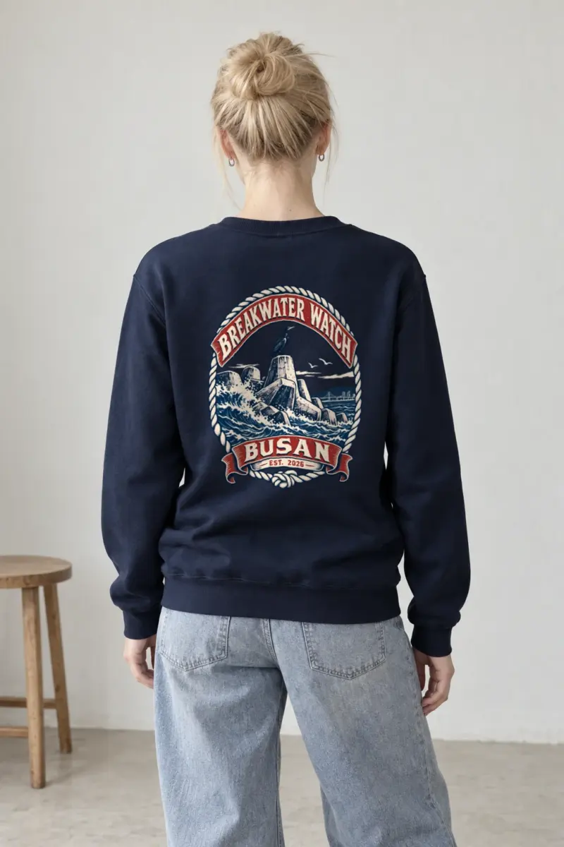 "Breakwater Watch Busan" Heavy Blend Unisex Crewneck Sweatshirt