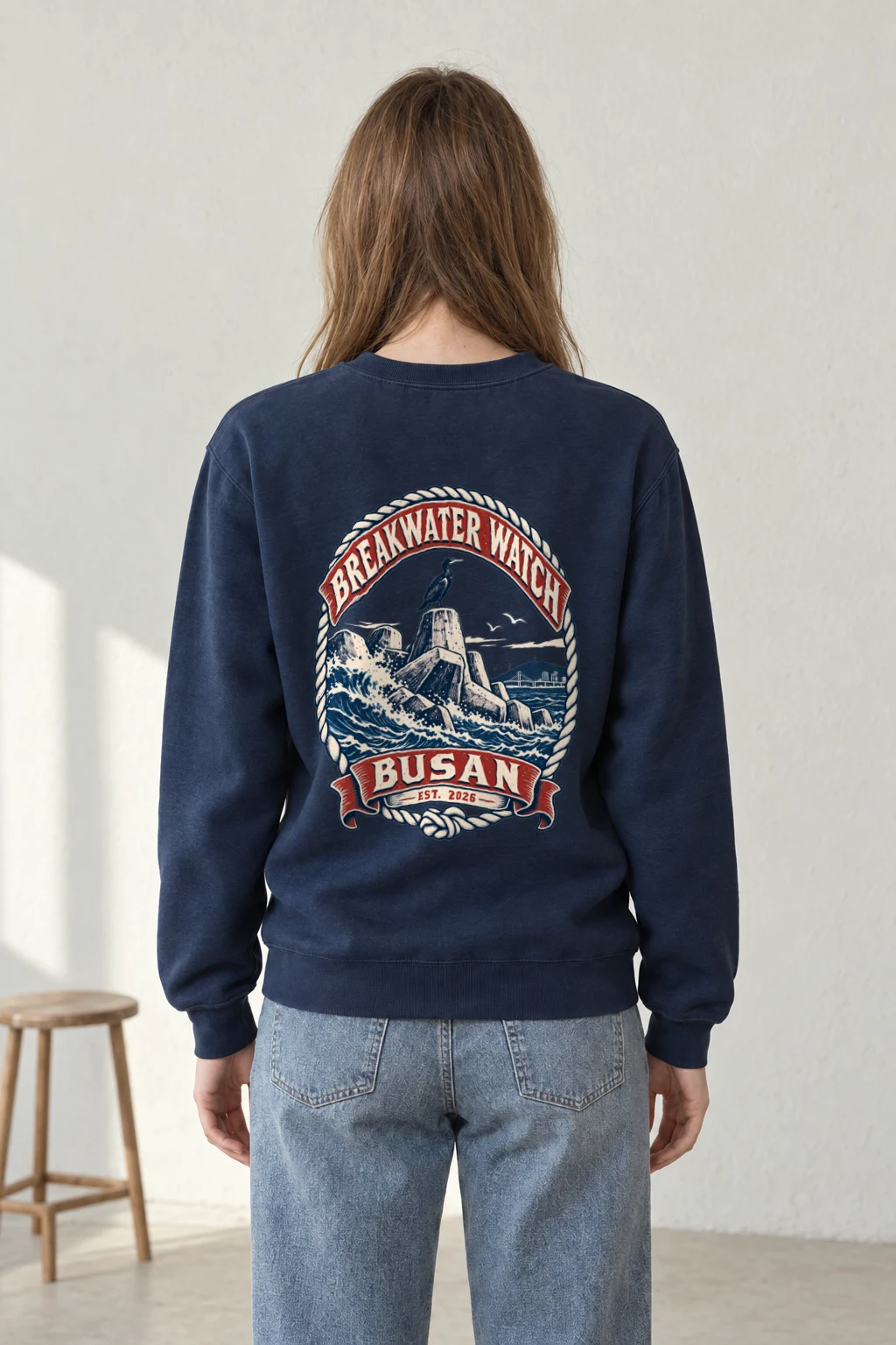 "Breakwater Watch Busan" Heavy Blend Unisex Crewneck Sweatshirt