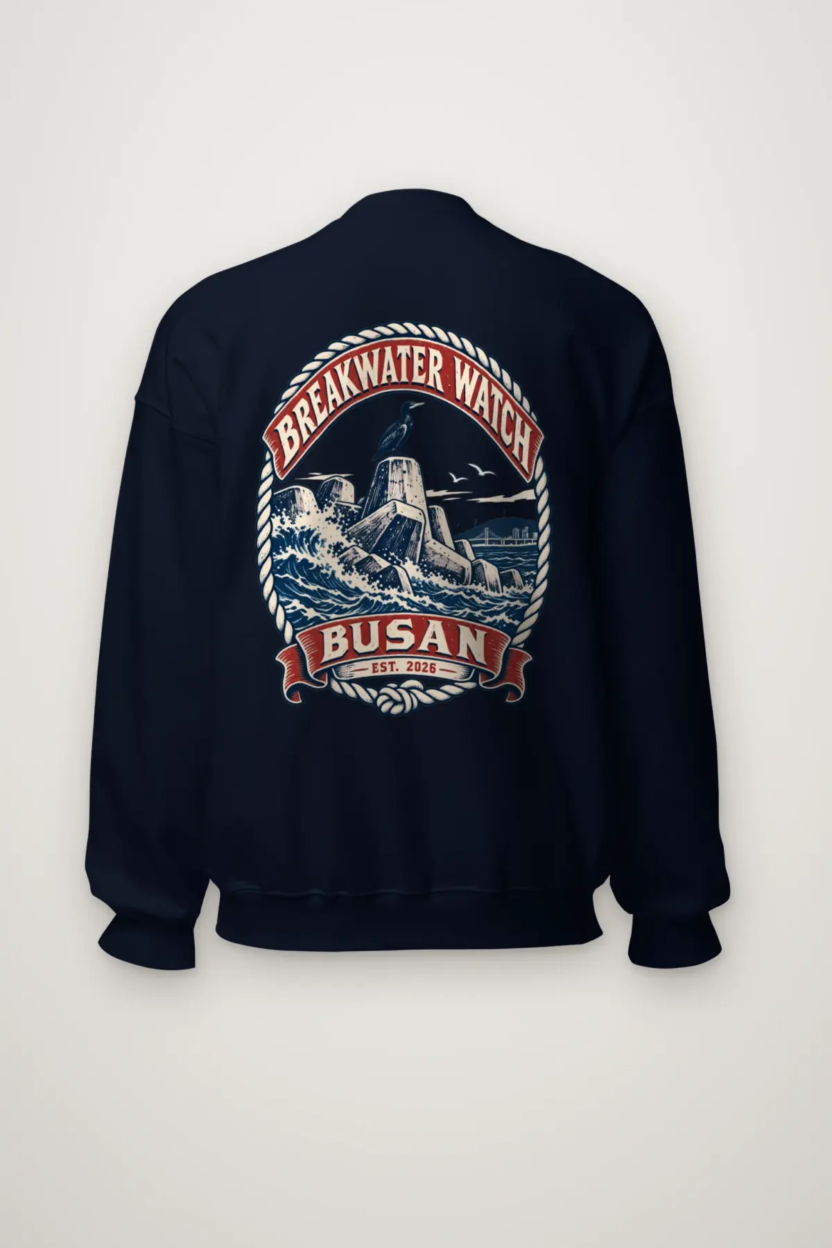 "Breakwater Watch Busan" Heavy Blend Unisex Crewneck Sweatshirt