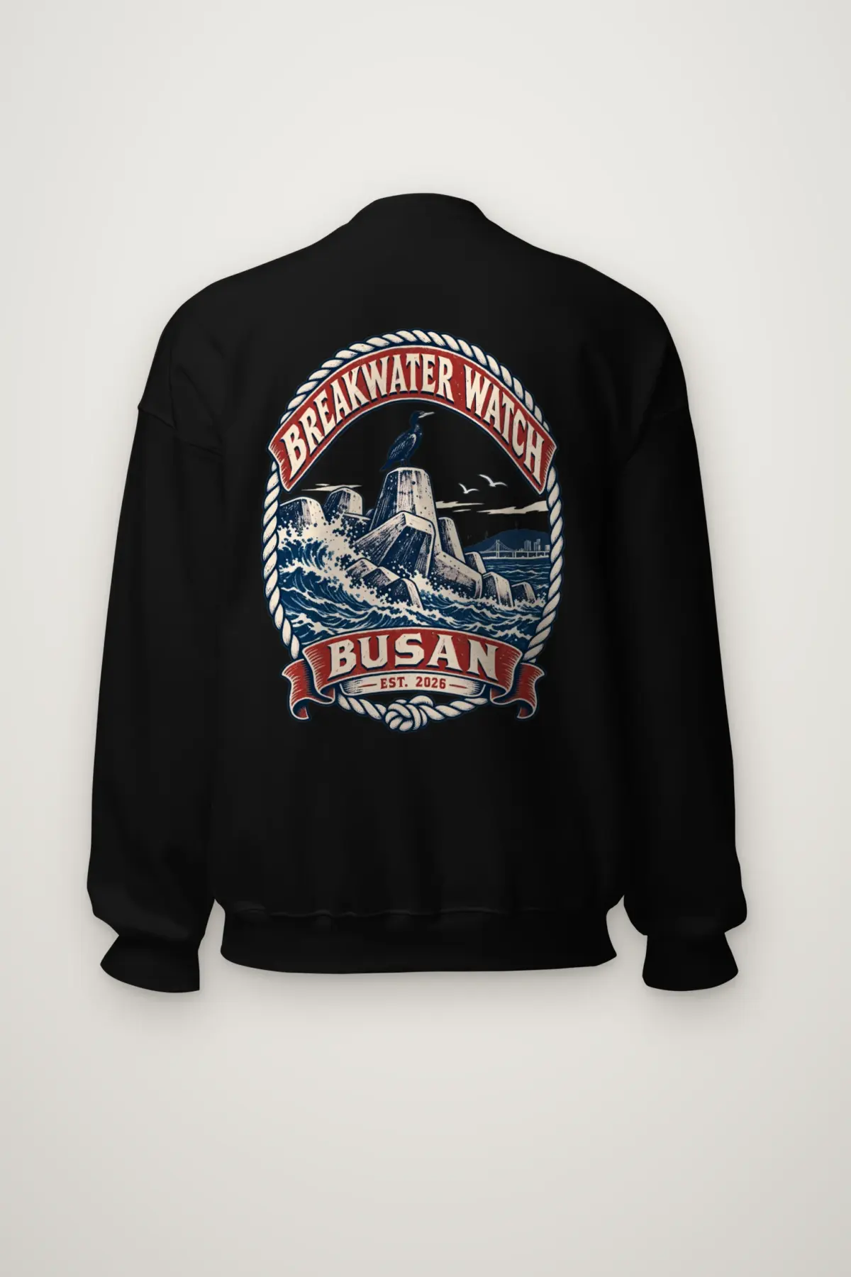 "Breakwater Watch Busan" Heavy Blend Unisex Crewneck Sweatshirt