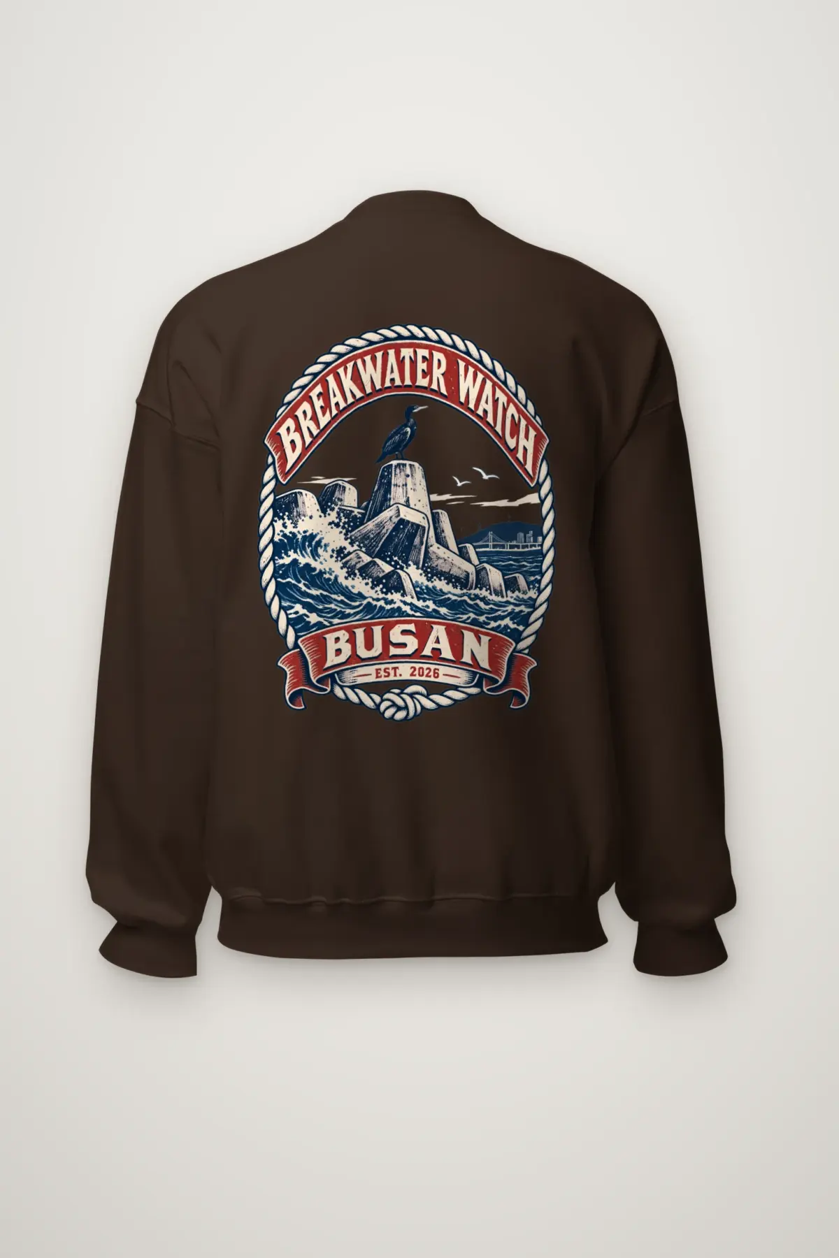 "Breakwater Watch Busan" Heavy Blend Unisex Crewneck Sweatshirt