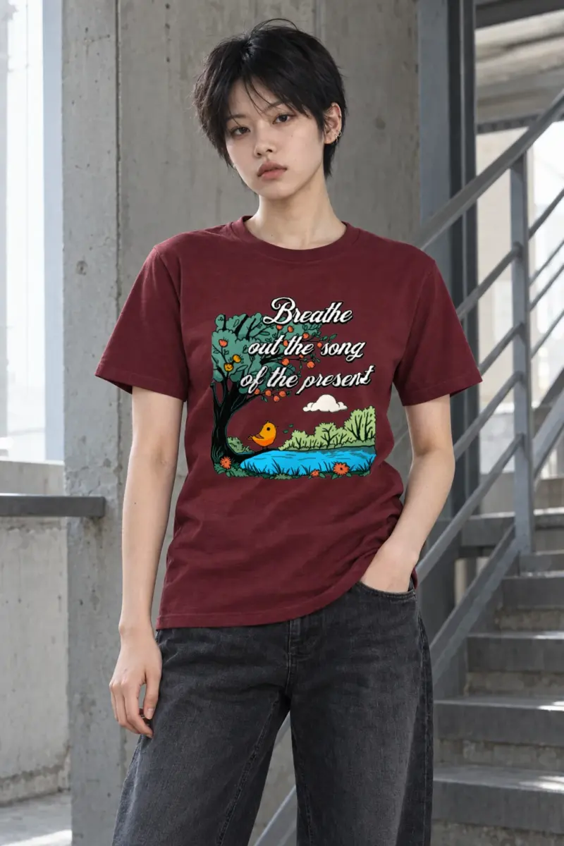 "Breathe Out The Song" Heavyweight Unisex Crewneck T-shirt