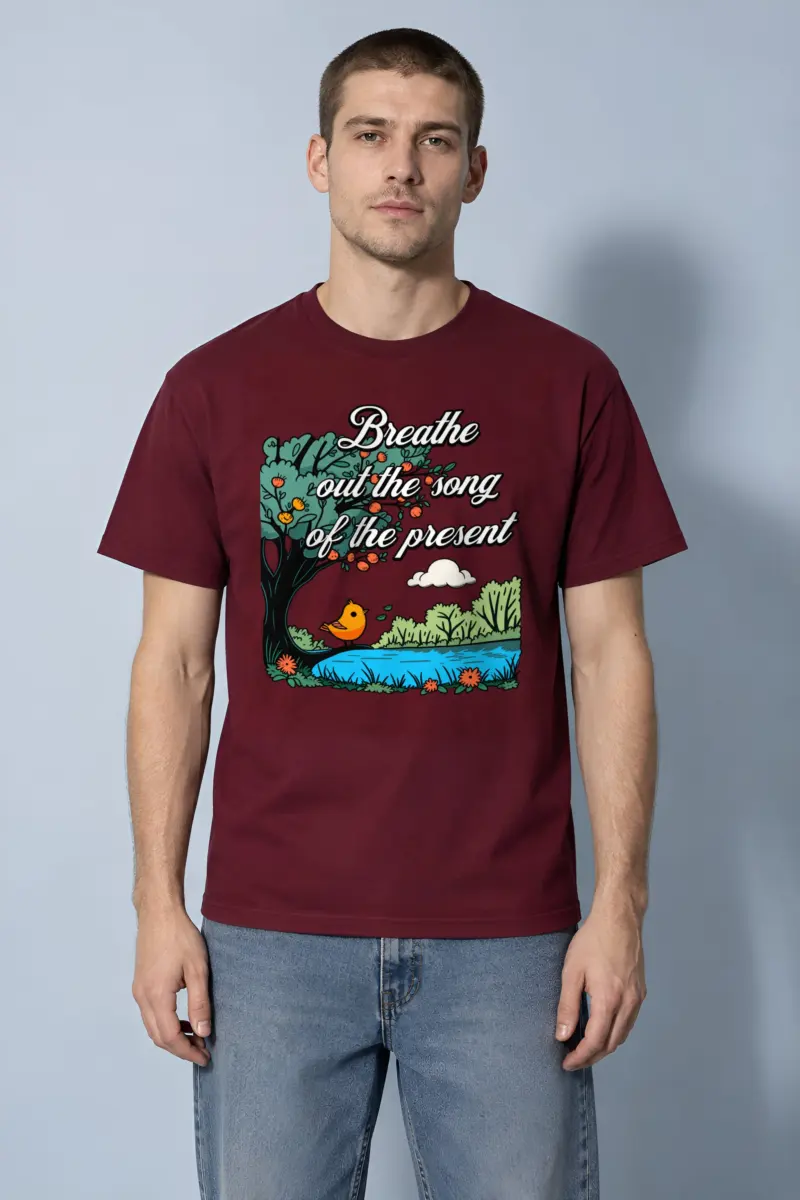 "Breathe Out The Song" Heavyweight Unisex Crewneck T-shirt