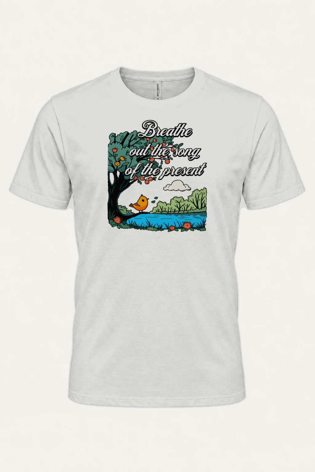 "Breathe Out The Song" Heavyweight Unisex Crewneck T-shirt | Gildan 5000