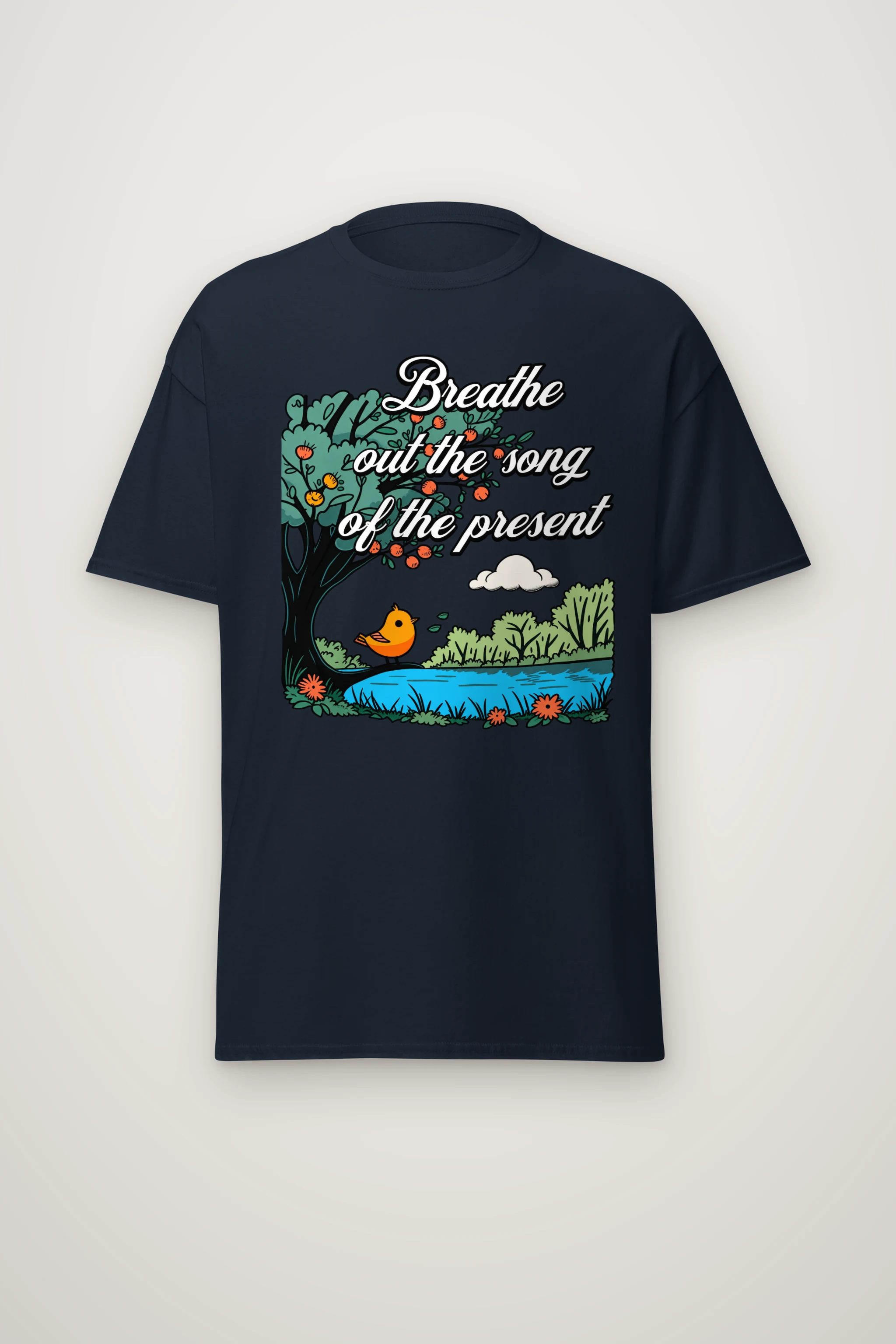 "Breathe Out The Song" Heavyweight Unisex Crewneck T-shirt