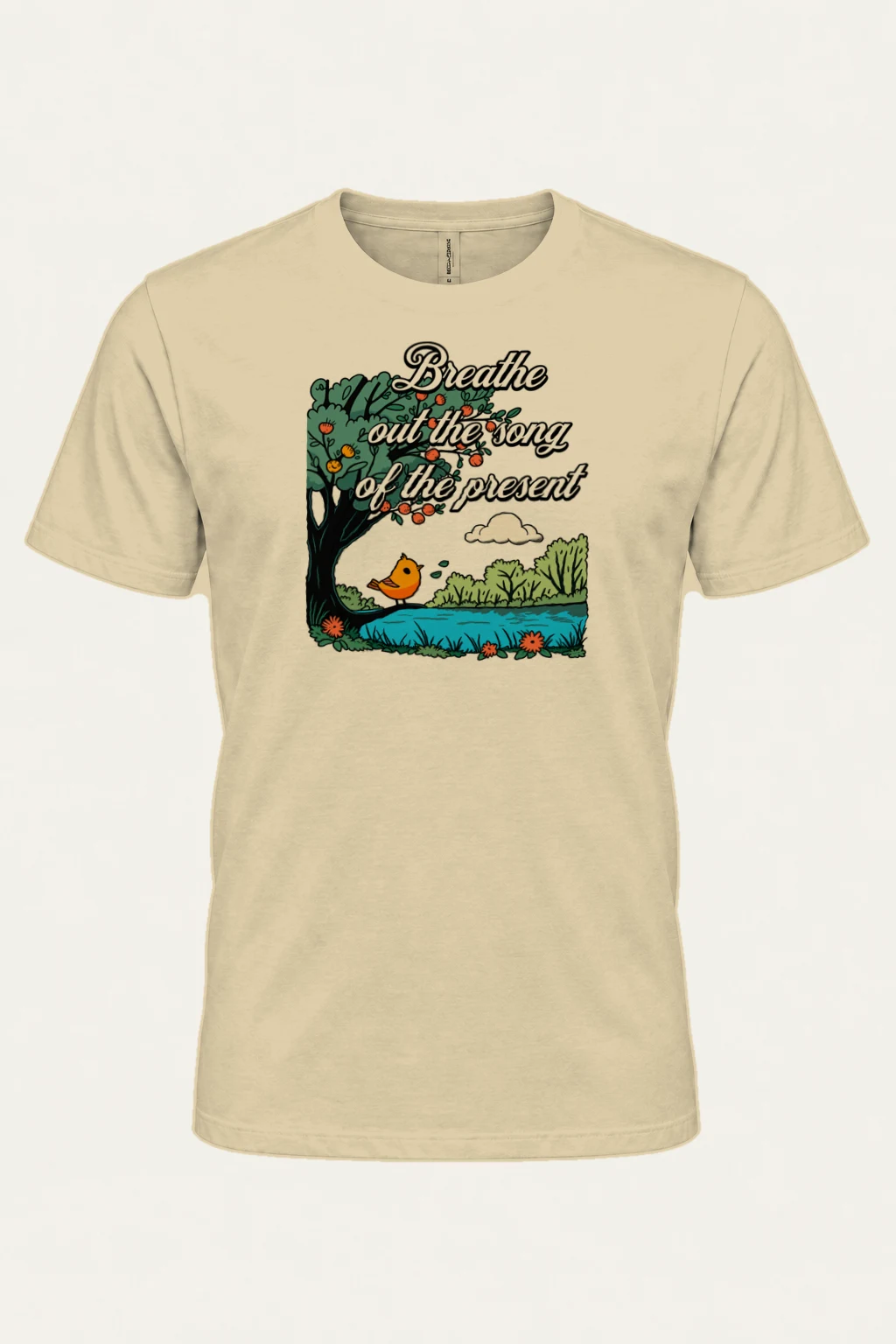 "Breathe Out The Song" Heavyweight Unisex Crewneck T-shirt | Gildan 5000