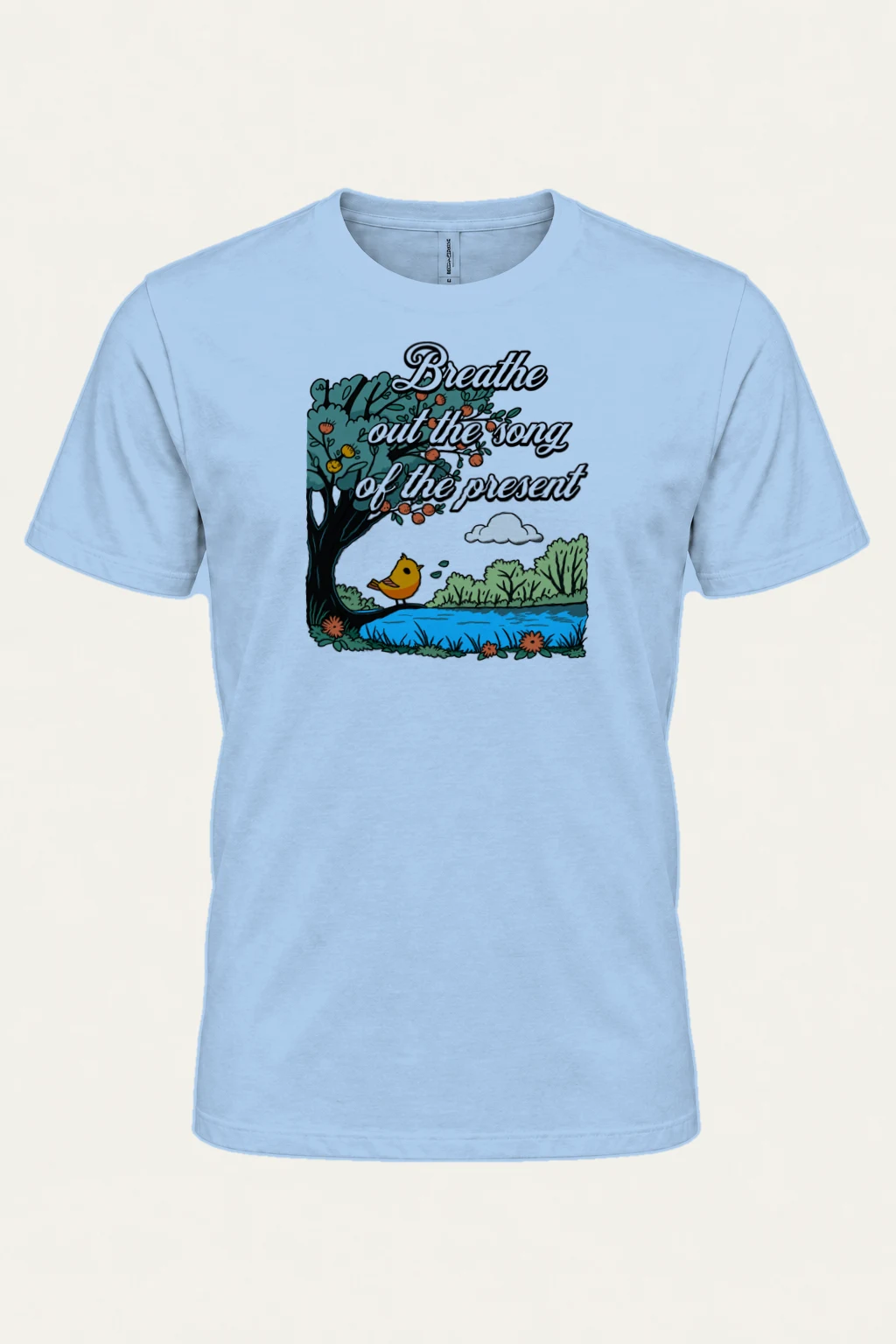 "Breathe Out The Song" Heavyweight Unisex Crewneck T-shirt | Gildan 5000