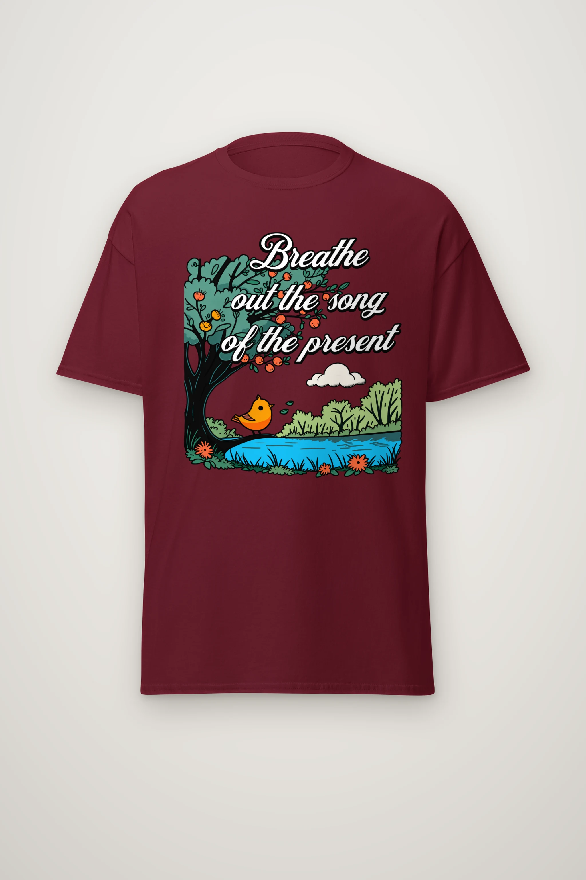 "Breathe Out The Song" Heavyweight Unisex Crewneck T-shirt
