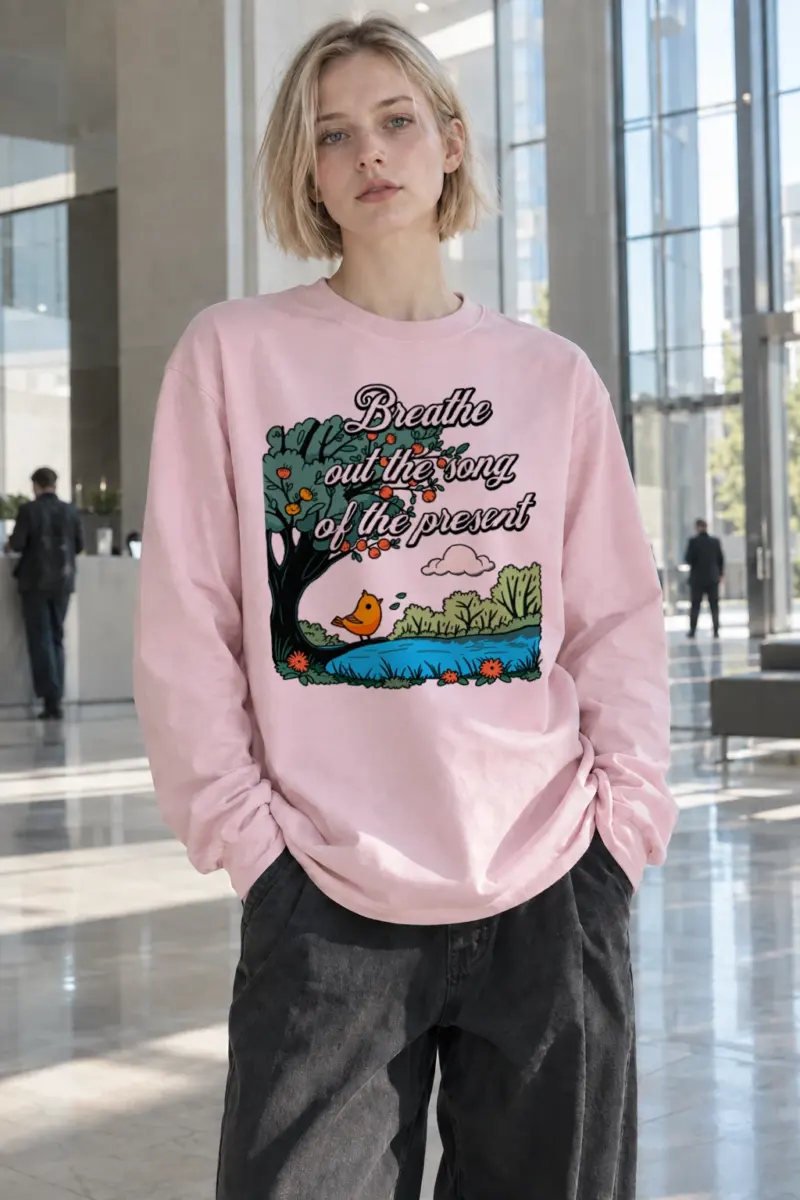 "Breathe Out The Song" Unisex Longsleeve T-shirt | Gildan 2400