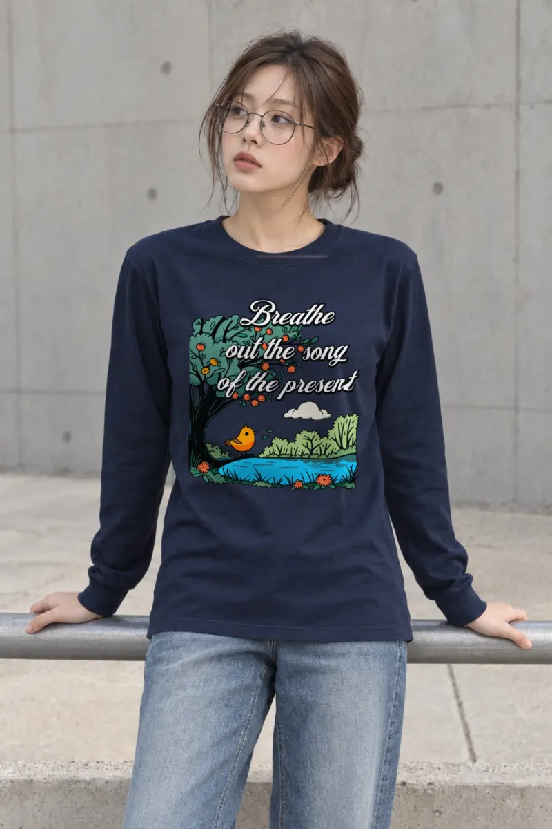 "Breathe Out The Song" Unisex Longsleeve T-shirt