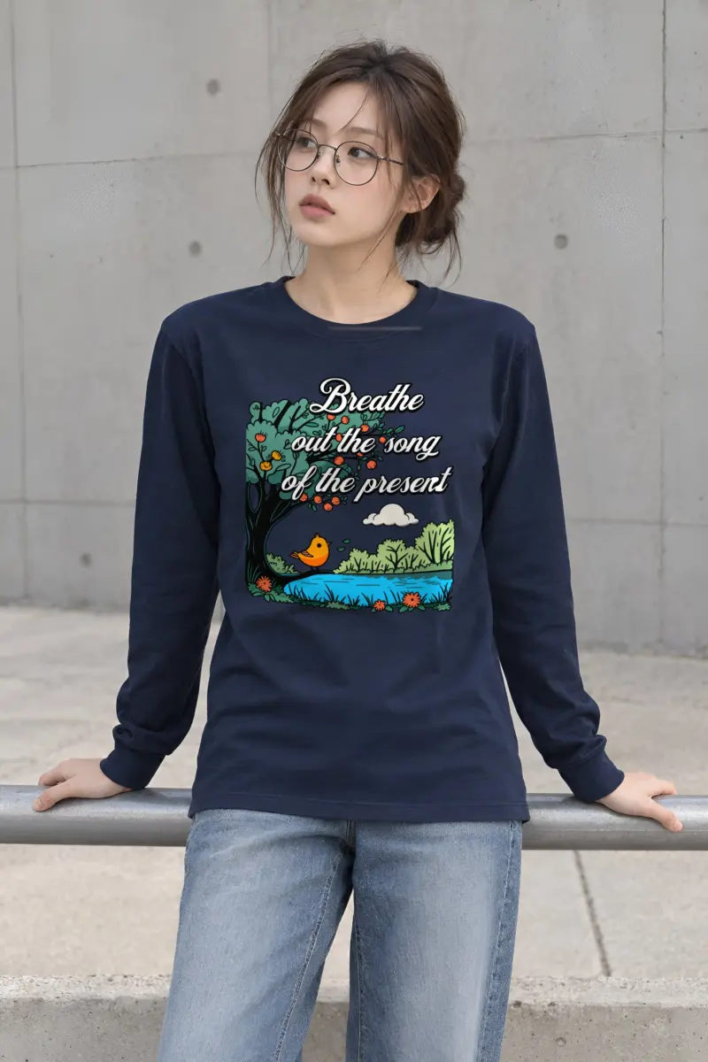 "Breathe Out The Song" Unisex Longsleeve T-shirt