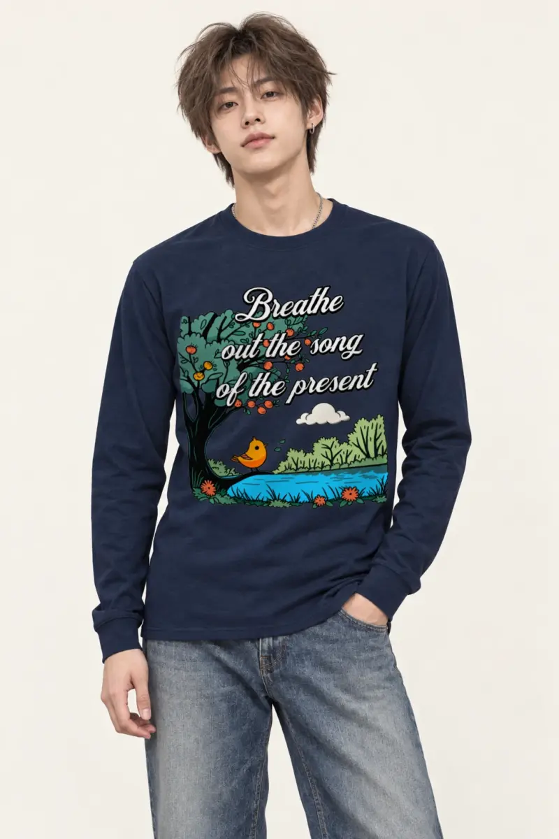 "Breathe Out The Song" Unisex Longsleeve T-shirt