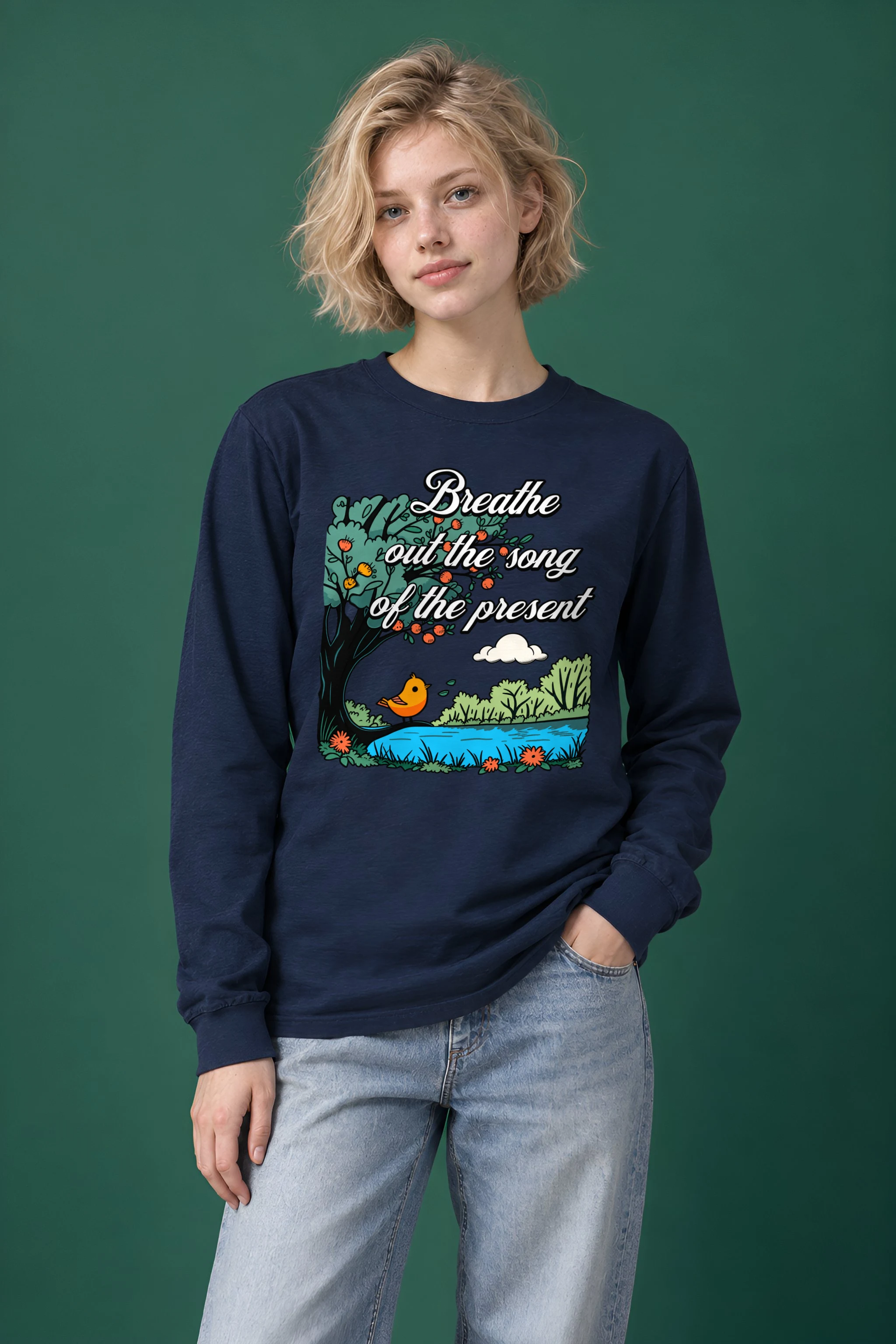 "Breathe Out The Song" Unisex Longsleeve T-shirt