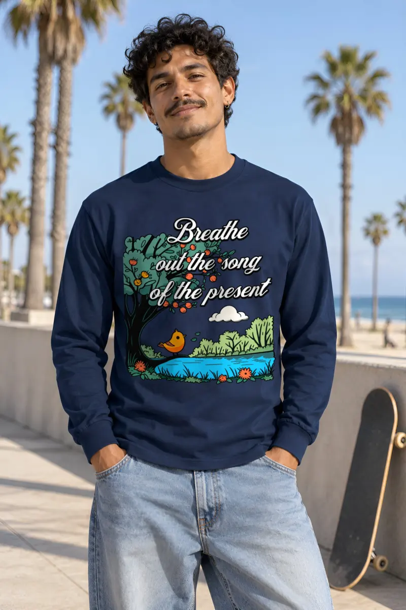 "Breathe Out The Song" Unisex Longsleeve T-shirt