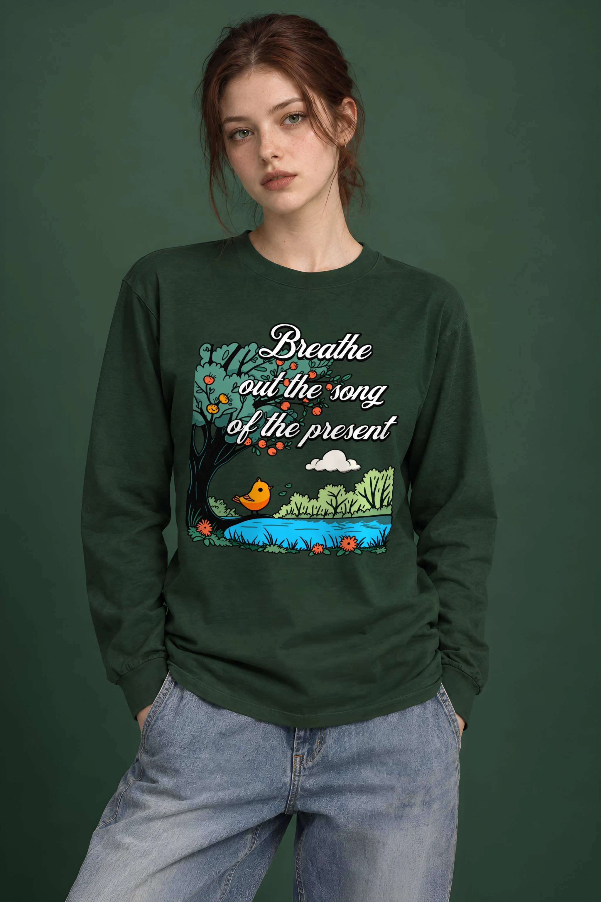 "Breathe Out The Song" Unisex Longsleeve T-shirt