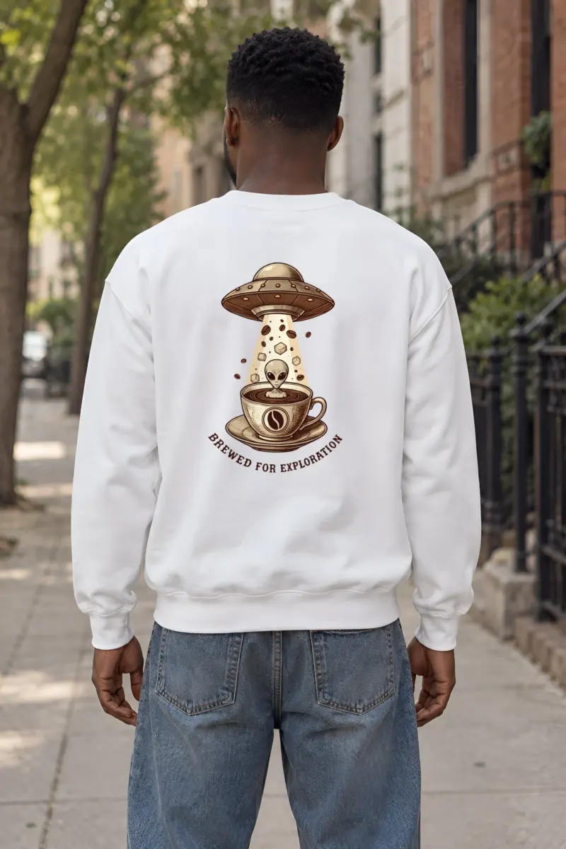 "Brewed For Exploration" Heavy Blend Unisex Crewneck Sweatshirt
