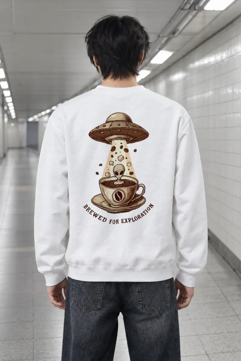 "Brewed For Exploration" Heavy Blend Unisex Crewneck Sweatshirt | Gildan 18000