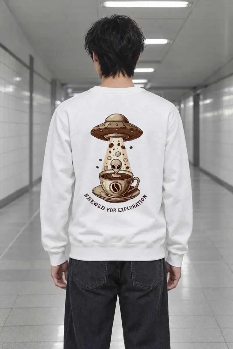 "Brewed For Exploration" Heavy Blend Unisex Crewneck Sweatshirt