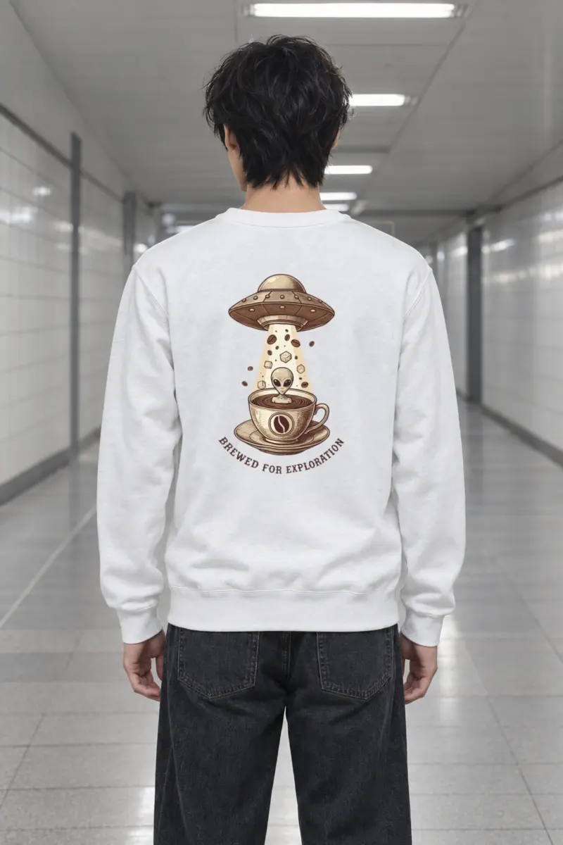 "Brewed For Exploration" Heavy Blend Unisex Crewneck Sweatshirt