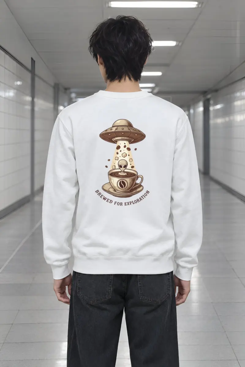 "Brewed For Exploration" Heavy Blend Unisex Crewneck Sweatshirt