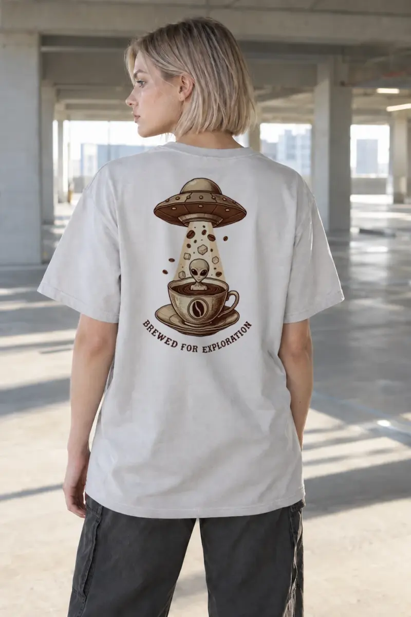 “Brewed For Exploration” Heavyweight Unisex Crewneck T-shirt | Gildan 5000