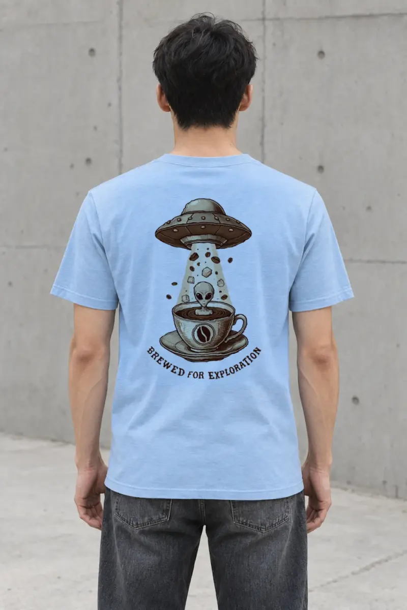 "Brewed For Exploration" Heavyweight Unisex Crewneck T-shirt | Gildan 5000
