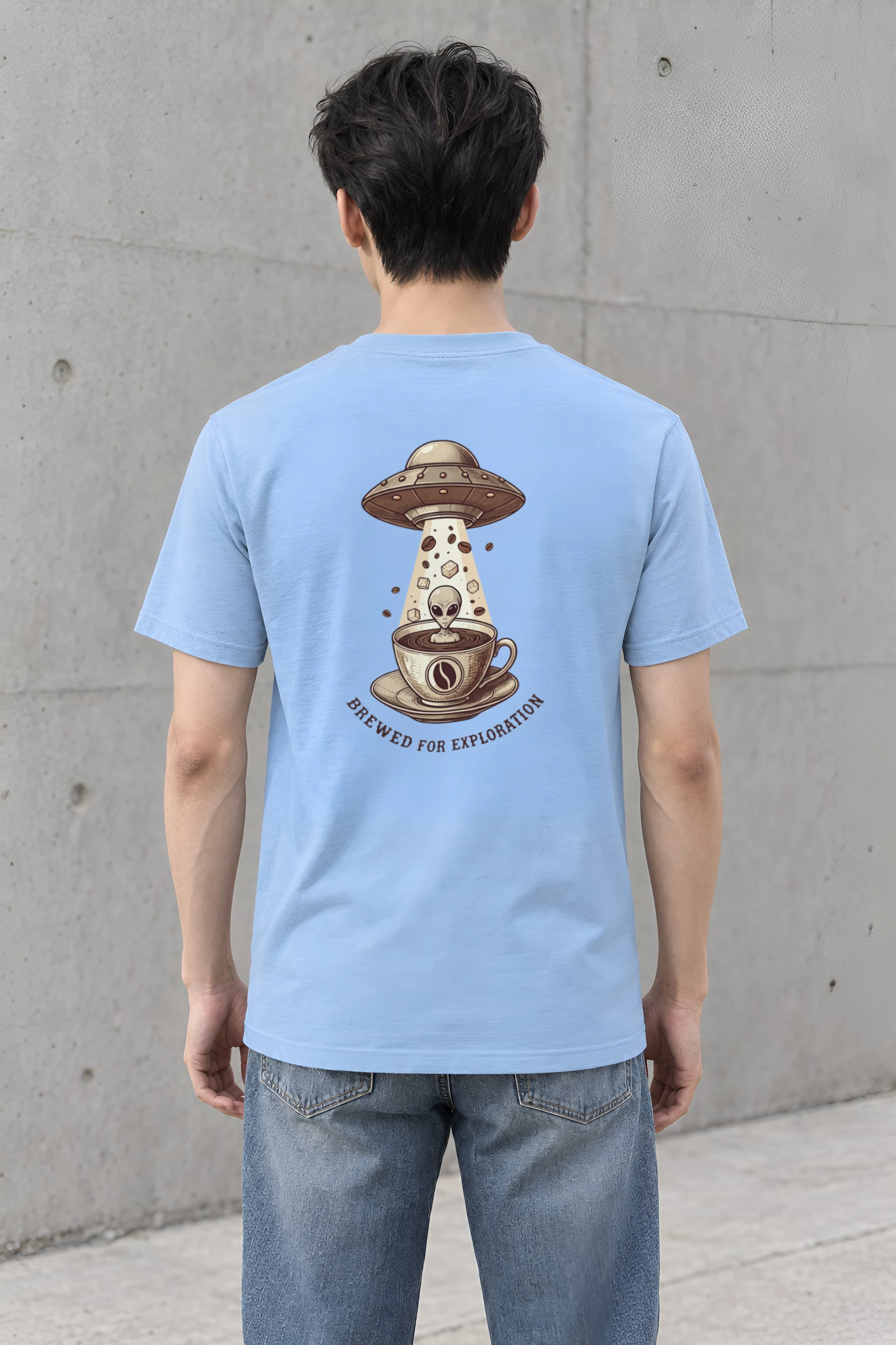 "Brewed For Exploration" Heavyweight Unisex Crewneck T-shirt