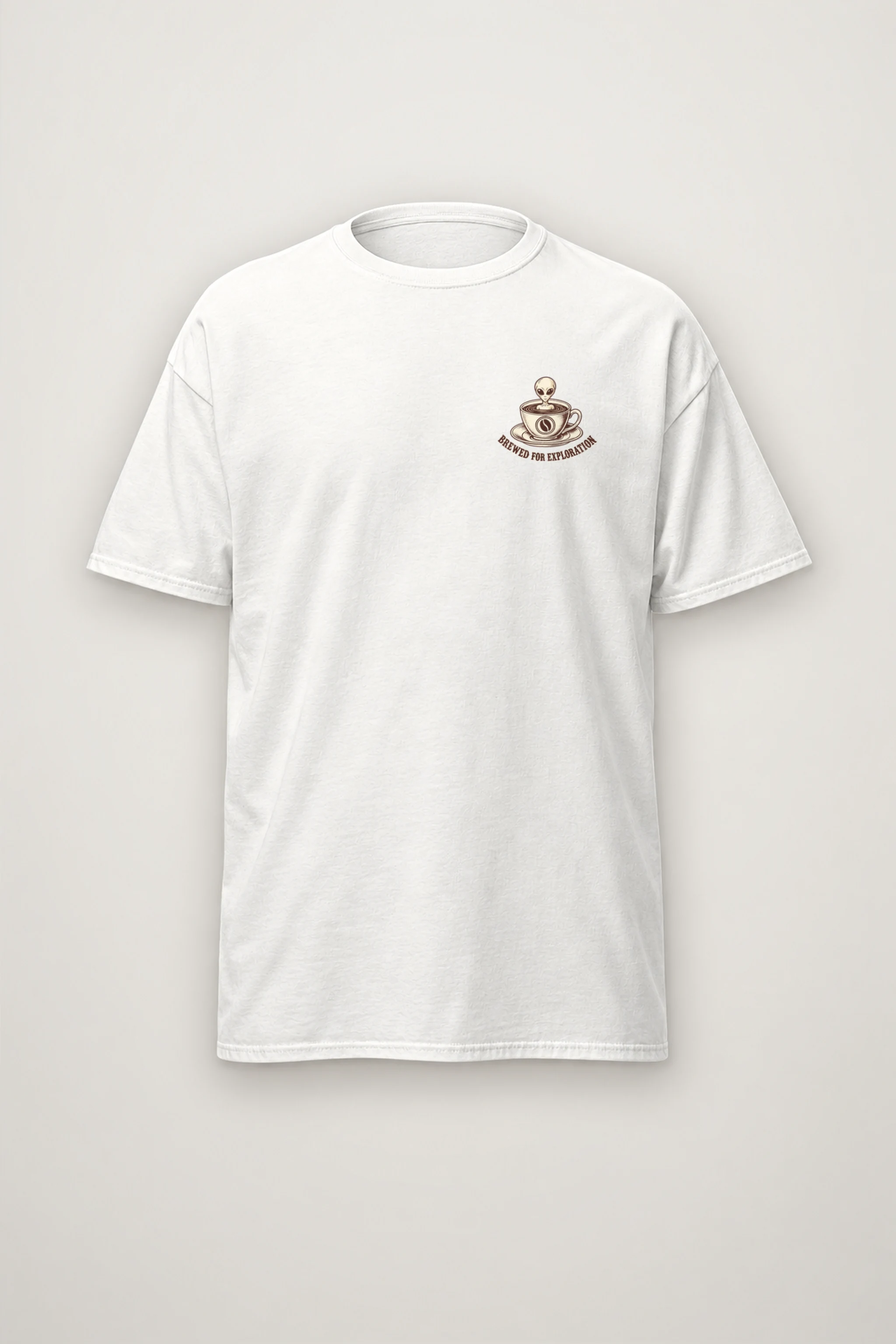 "Brewed For Exploration" Heavyweight Unisex Crewneck T-shirt