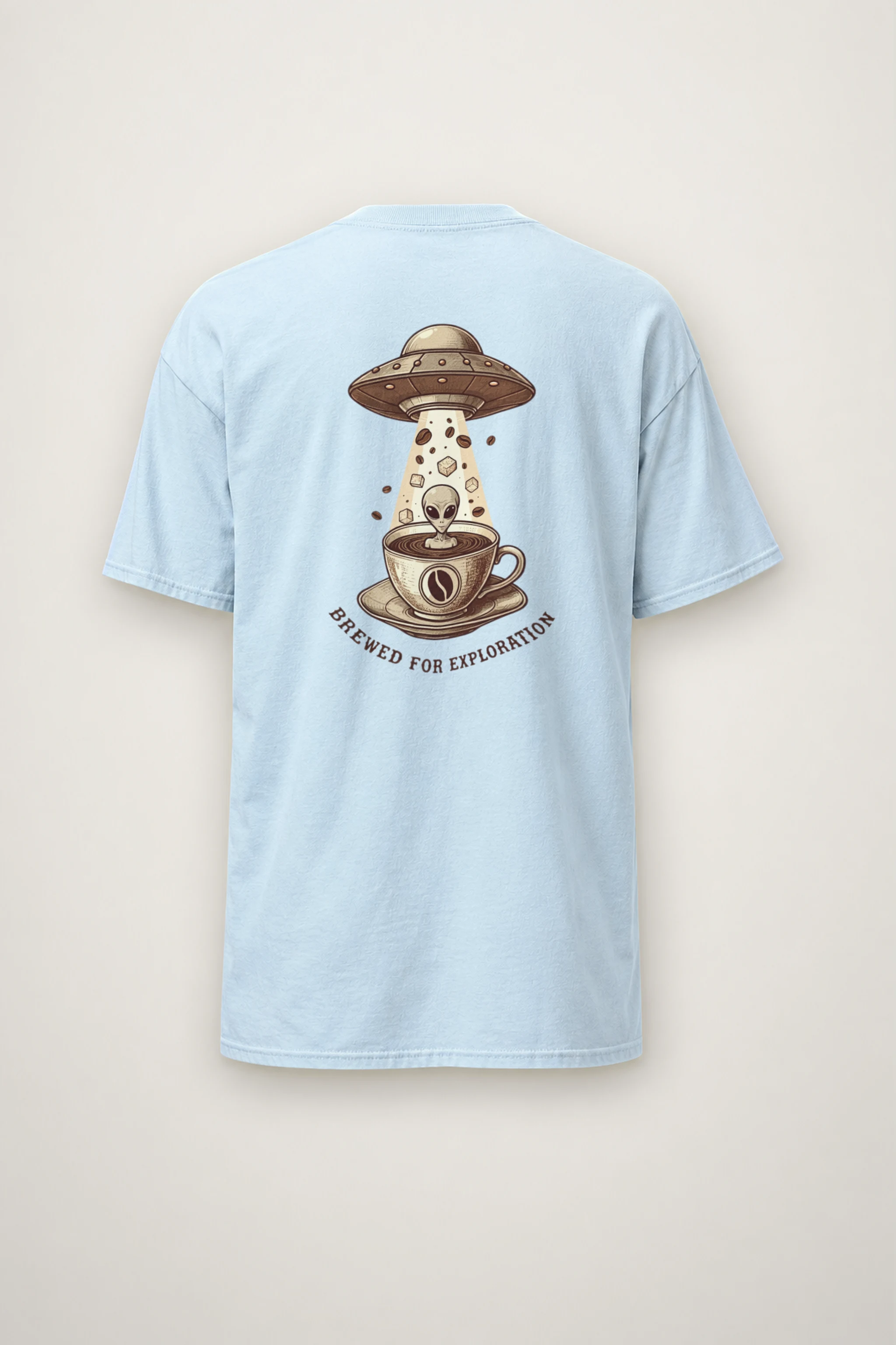 "Brewed For Exploration" Heavyweight Unisex Crewneck T-shirt