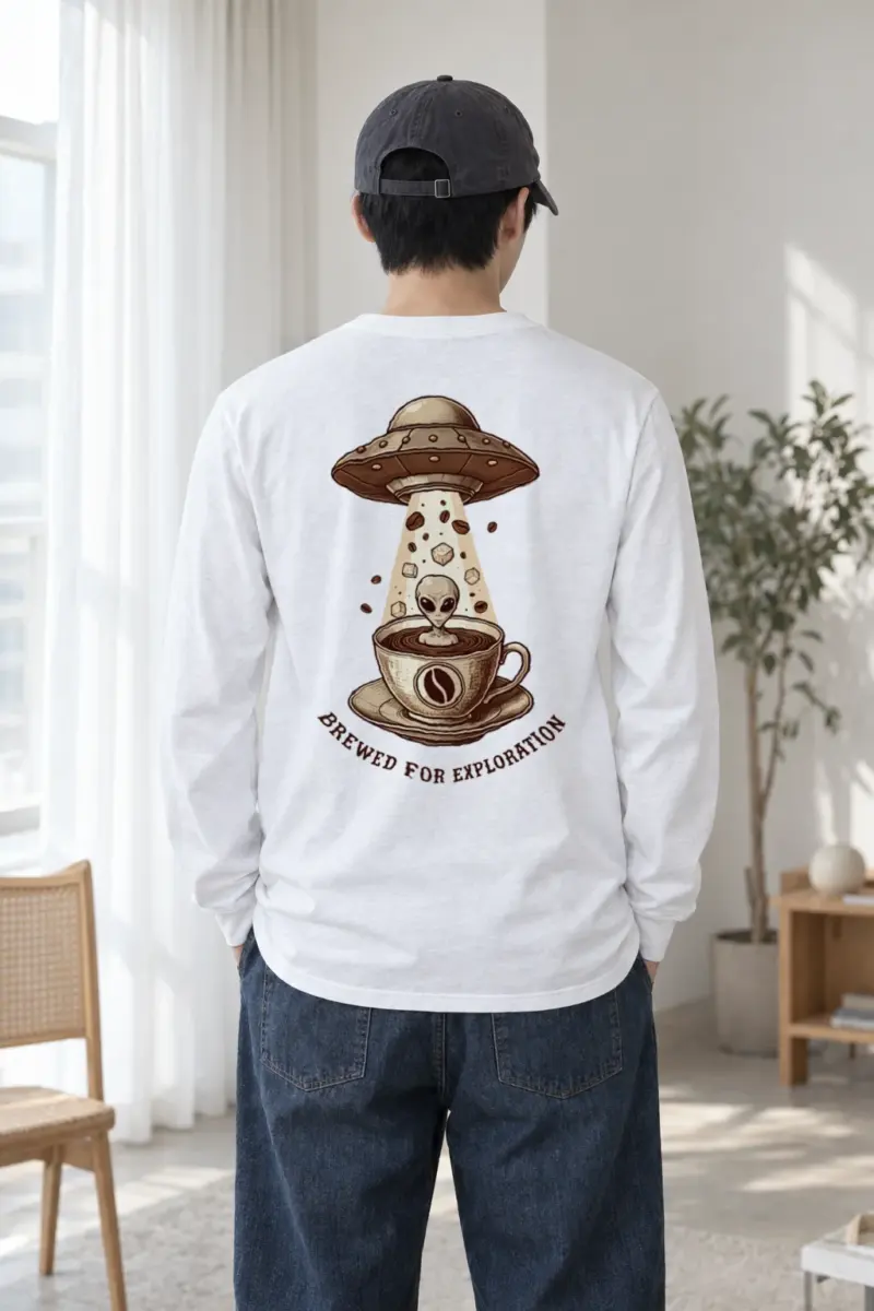 "Brewed For Exploration" Unisex Longsleeve T-shirt | Gildan 2400