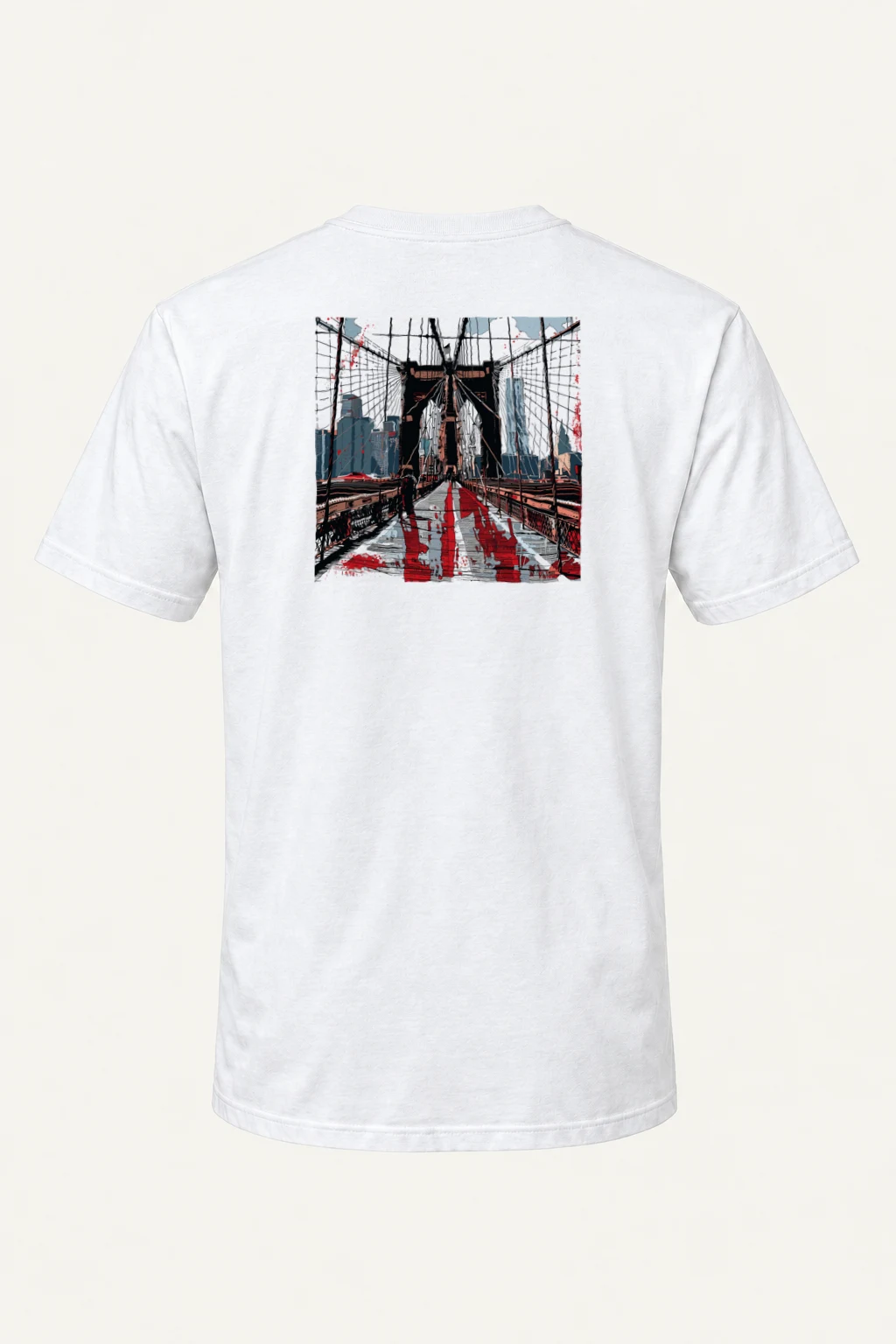 "Bridge Walk" Heavyweight Unisex Crewneck T-shirt | Gildan 5000