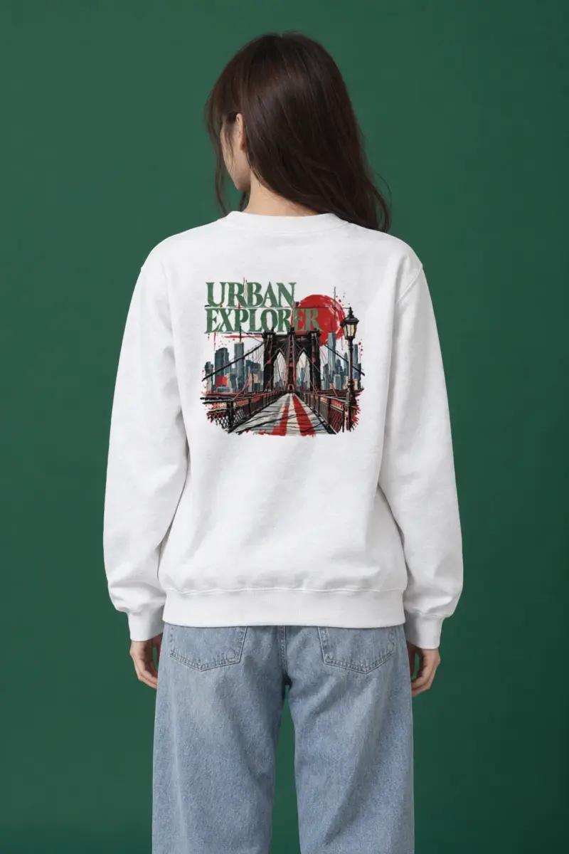 "Bridge Walkway Sun" Heavy Blend Unisex Crewneck Sweatshirt