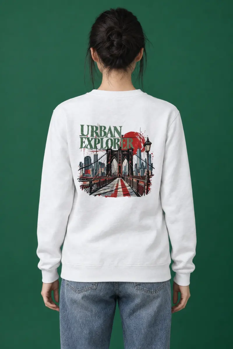 "Bridge Walkway Sun" Heavy Blend Unisex Crewneck Sweatshirt