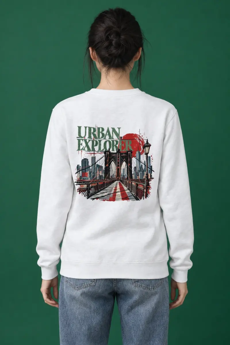 "Bridge Walkway Sun" Heavy Blend Unisex Crewneck Sweatshirt