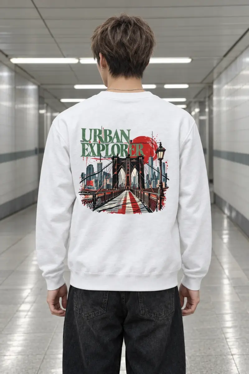 "Bridge Walkway Sun" Heavy Blend Unisex Crewneck Sweatshirt