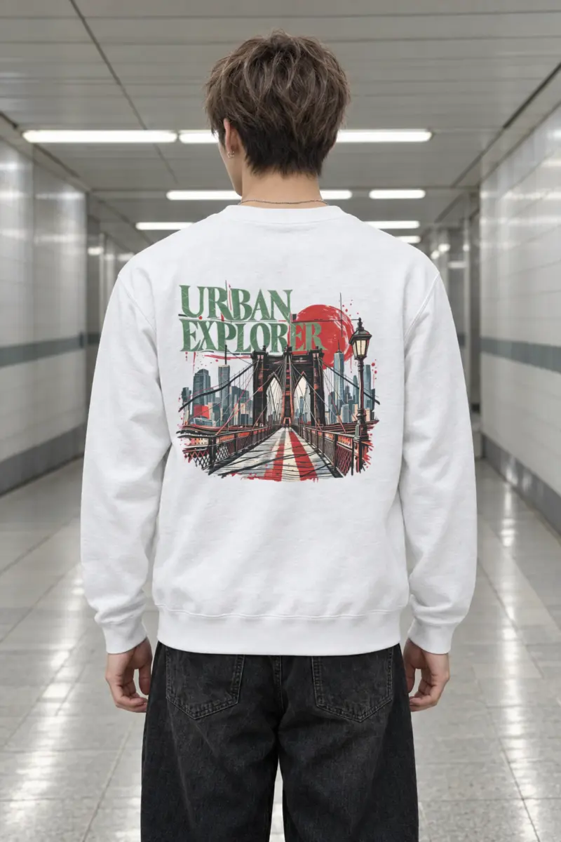 "Bridge Walkway Sun" Heavy Blend Unisex Crewneck Sweatshirt