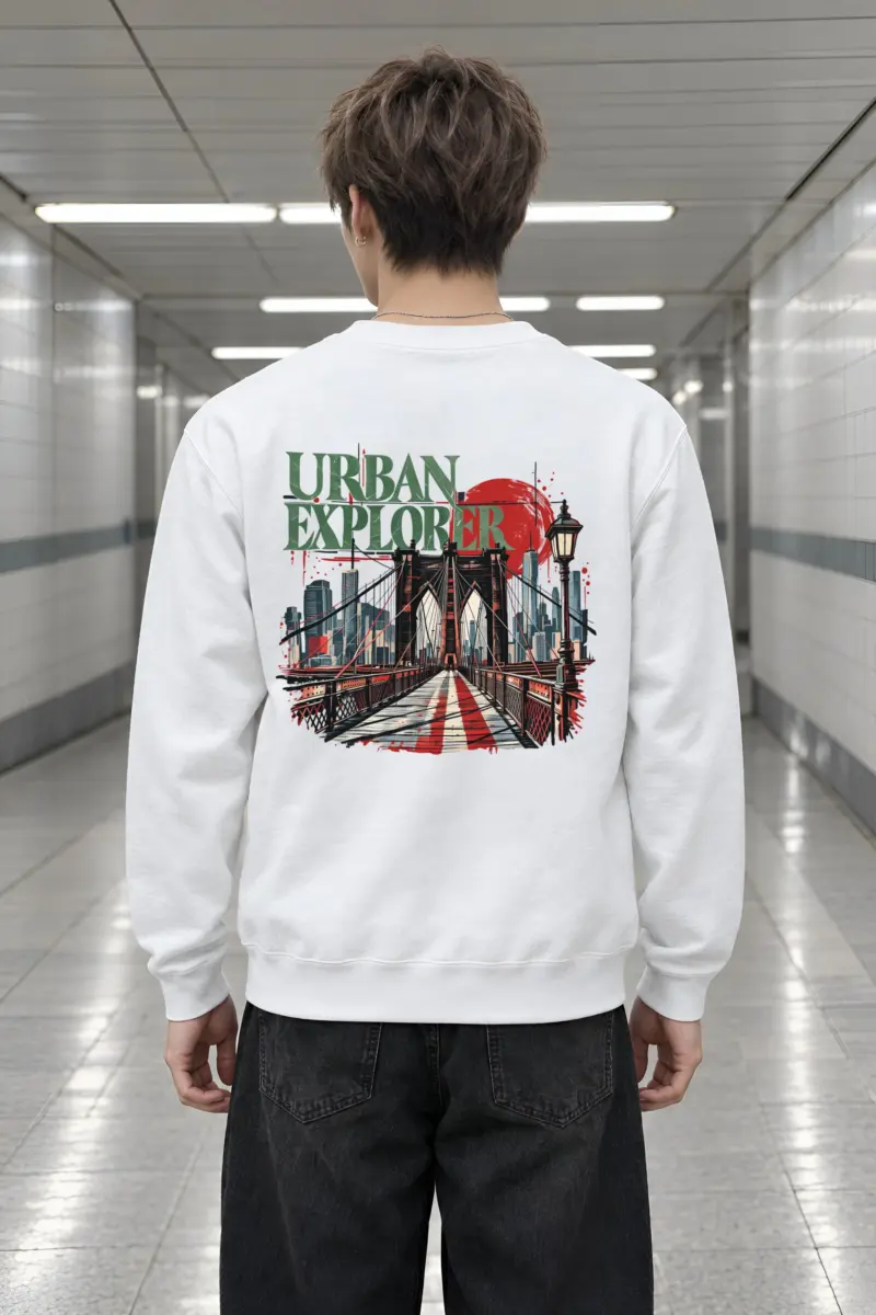"Bridge Walkway Sun" Heavy Blend Unisex Crewneck Sweatshirt