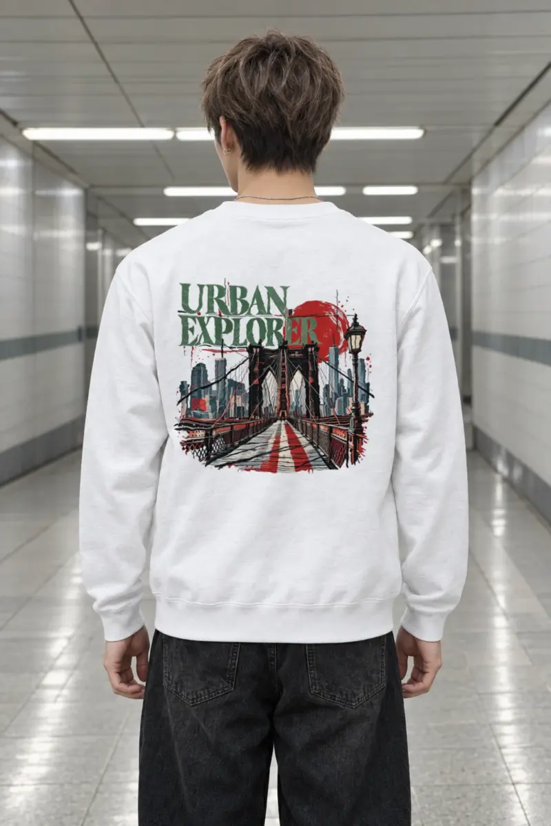 "Bridge Walkway Sun" Heavy Blend Unisex Crewneck Sweatshirt