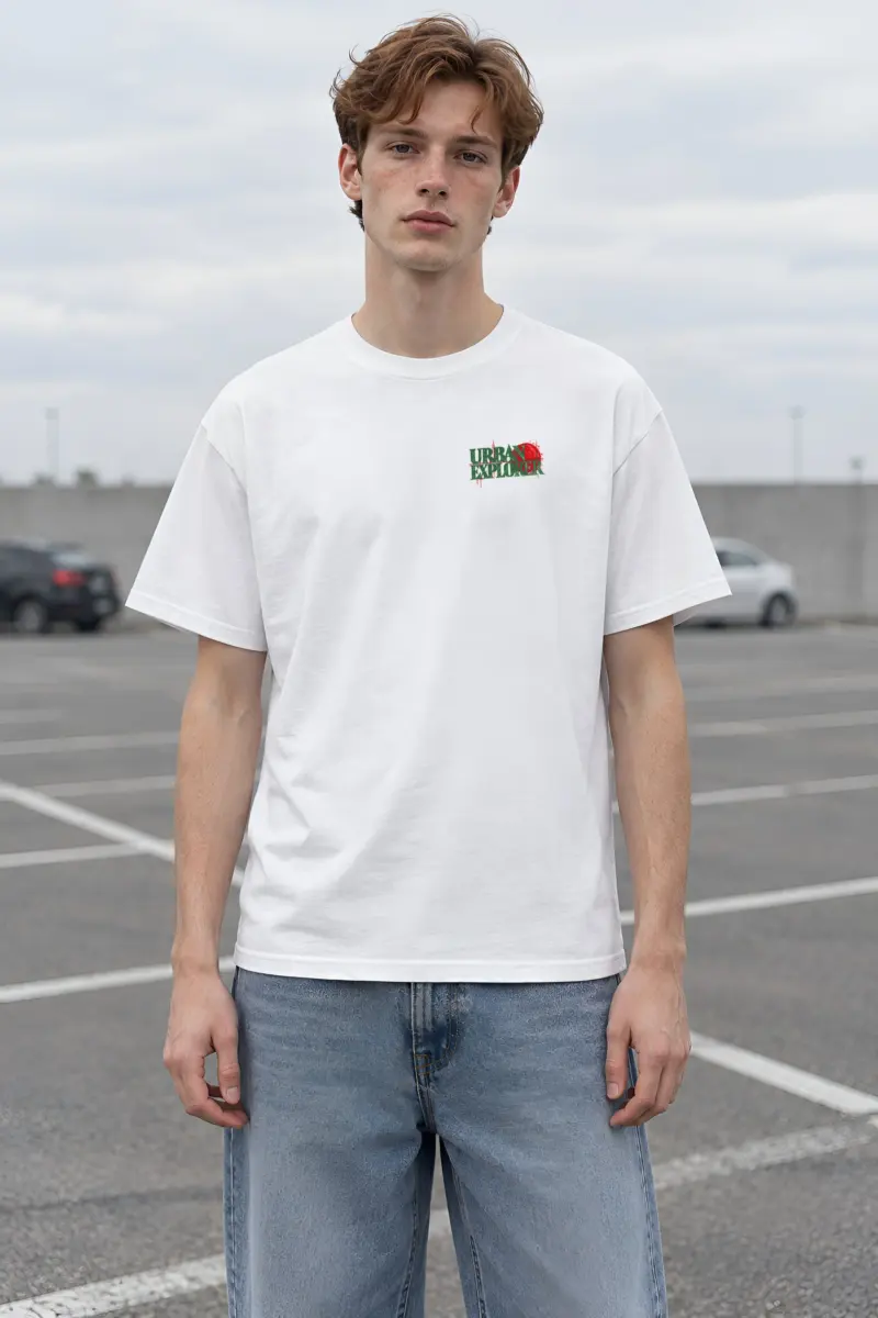 "Bridge Walkway Sun" Heavyweight Unisex Crewneck T-shirt