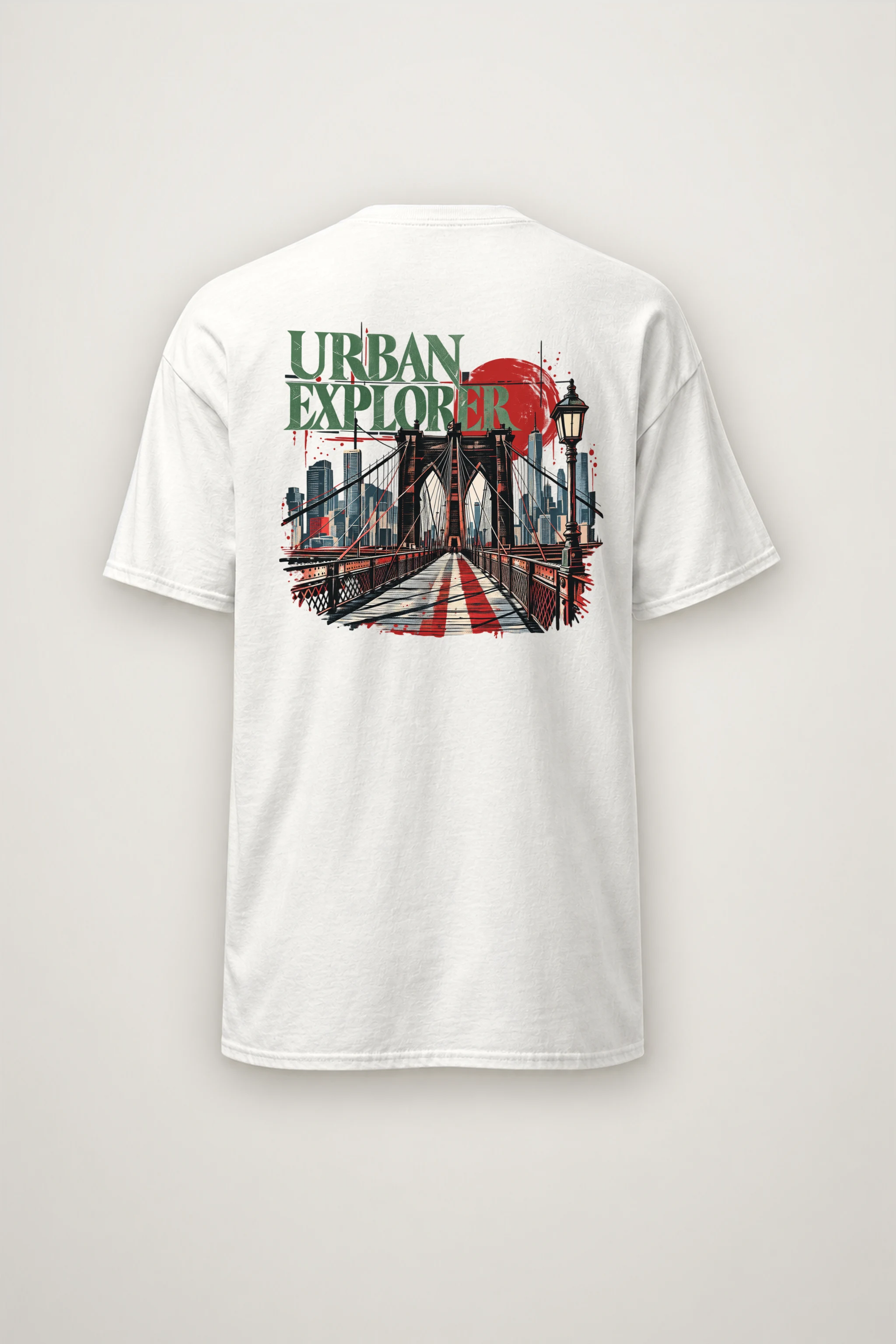 "Bridge Walkway Sun" Heavyweight Unisex Crewneck T-shirt